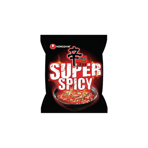 Nongshim Shin Red Ramyun Super Spicy Noodles 120g - CAFELAX