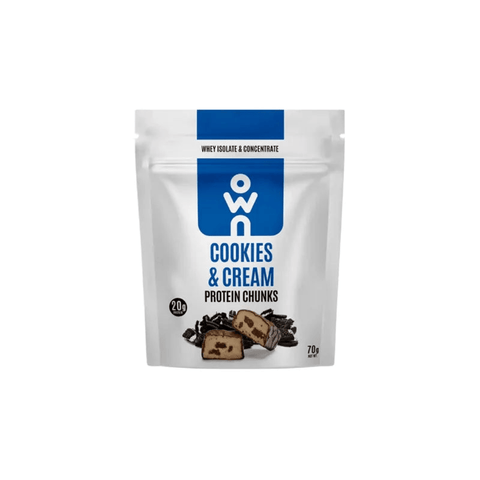 OWN Cookies & Cream Protein Chunks 20g Protein - 70g - CAFELAX