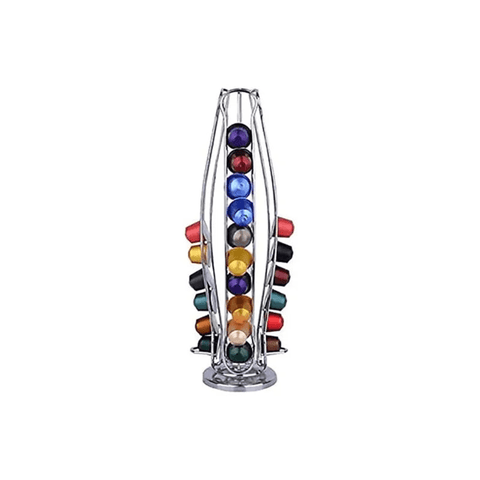 Oasiswj Nespresso Capsules Holder - 24 Capsules - Silver - CAFELAX