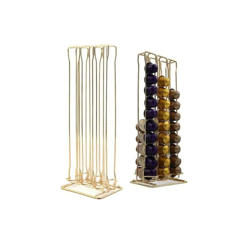 Oasiswj Nespresso Capsules Holder - 60 Capsules - Gold - CAFELAX