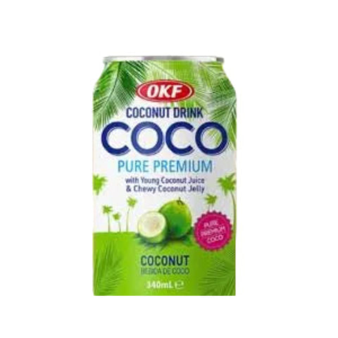 Okf Pure Coconut & Chewy Coconut Jelly Drink 340ml