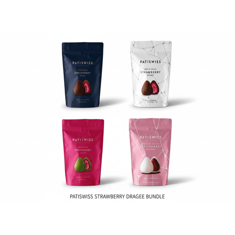 Patiswiss Chocolate Dried Strawberry Dragee 4*80g - 320g
