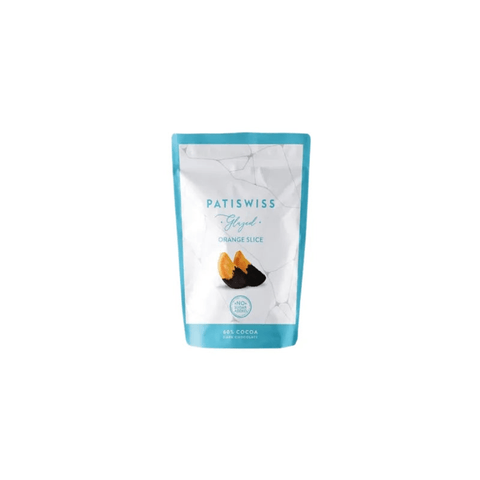 Patiswiss Glazed Milk Chocolate Orange Slice 60% Cocoa No Sugar Added 80g - CAFELAX