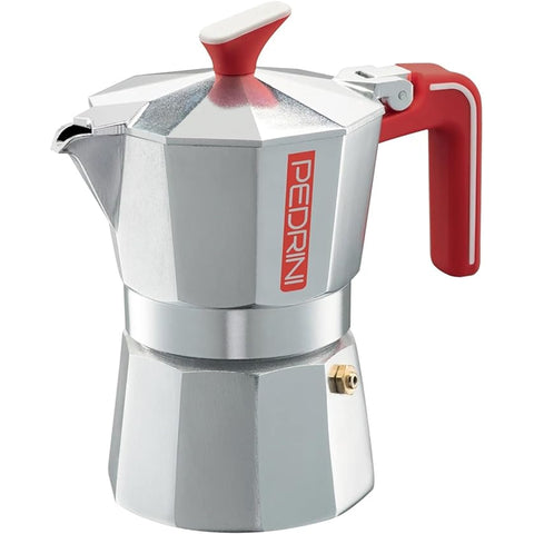 Pedrini Aluminum 	Silver Moka Pot 1 Cup