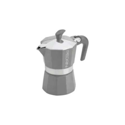 Pedrini Grey Moka Pot - 3 Cups - CAFELAX