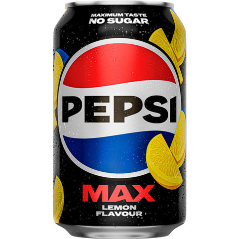 Pepsi Max Lemon Flavour No Suger Soda Drink 330ml