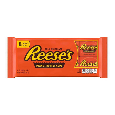 Reese's Peanut Butter Cups Milk Chocolate 124g - 8 Individual Packs