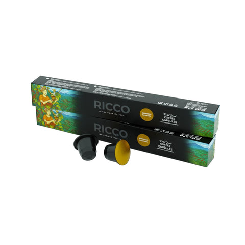 Ricco Espresso Caramel Coffee Capsules - 10 Capsules