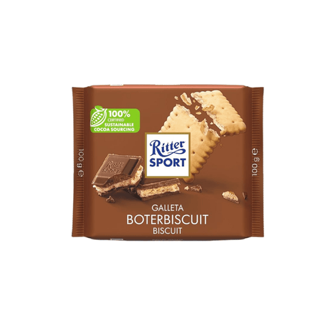Ritter Sport Crunchy Biscuit Chocolate 100 g - CAFELAX