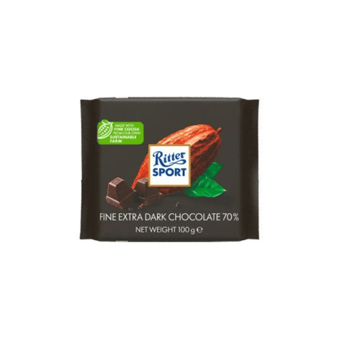 Ritter Sport Fine Extra Dark Chocolate 70% 100g - CAFELAX