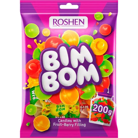 Roshen Bim Bom Fruit Berry Filling Candies 200g