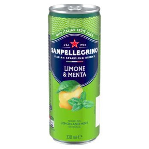 San Pellegrino Lime & Mint Sparkling Drink 330ml