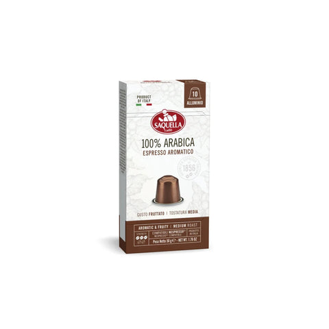 Saquella 100% Arabica Espresso Aromatico Capsules - 10 capsules