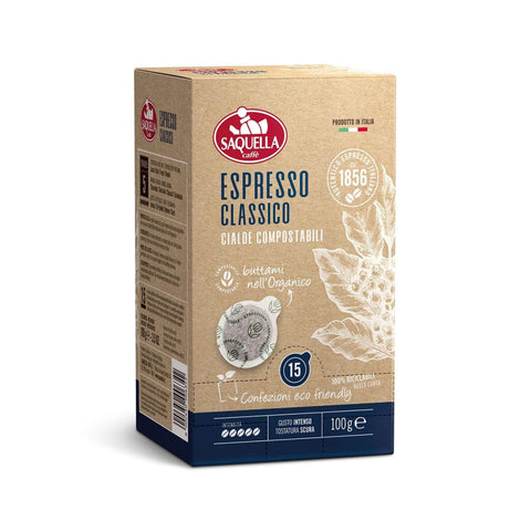 Saquella Espresso Classico Easy Serving Pods - 15 pods