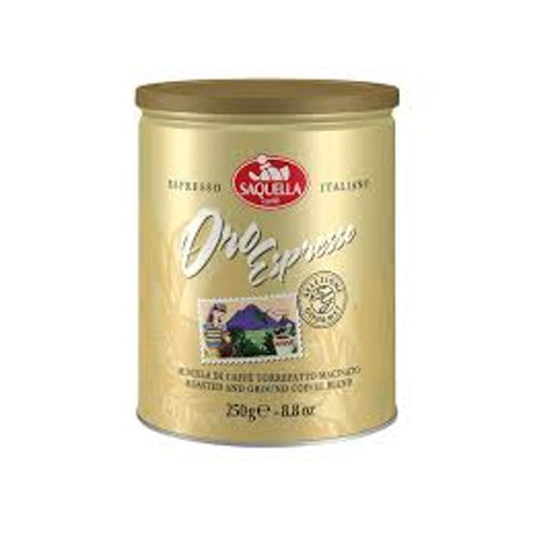 Saquella ORO Arabica Ground Coffee Can 250g
