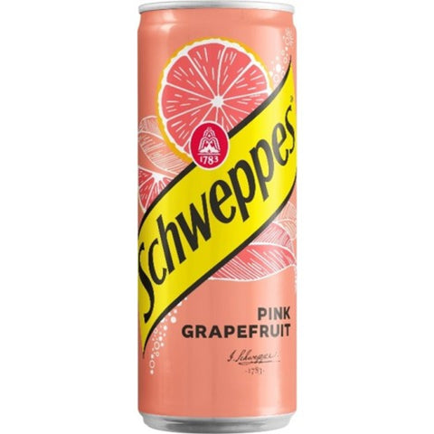 Schweppes Pink Grapefruit Soda Drink 330ml