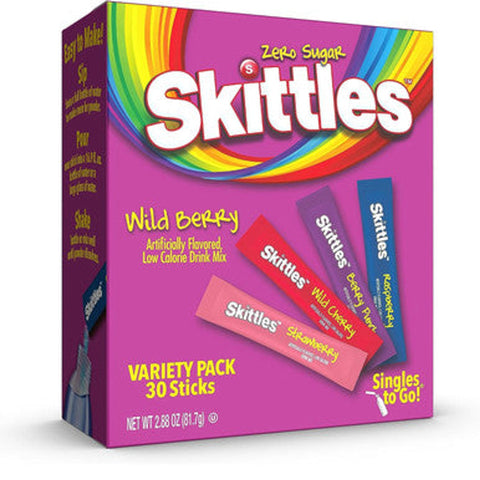 Skittles Zero Sugar Wild Berry Candy 30- Singles - 81.7g