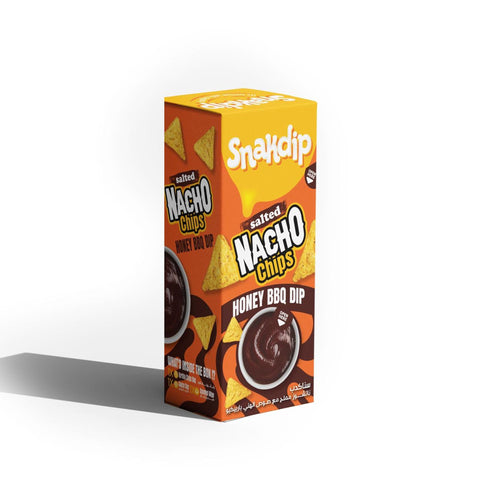 Snakdip Salted Nacho Chips + Honey BBQ Dip - 170g