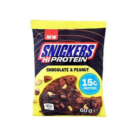 Snickers Hi Protein Chocolate & Peanut Cookies 15g Protein - 60g