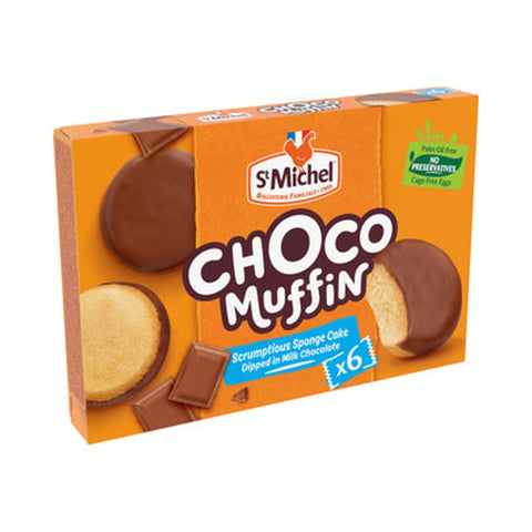 St Michel Choco Muffin Sponge Cake With Milk Chocolate 180g