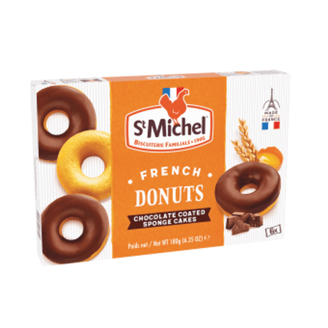 St Michel Donuts Chocolate Coated Sponge Cakes 180g