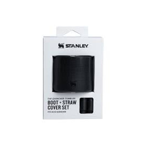 Stanley Quencher Tumbler 40 Oz Boot + Straw Cover Set - Black