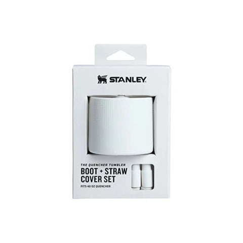 Stanley Quencher Tumbler 40 Oz Boot + Straw Cover Set - Pale Stone