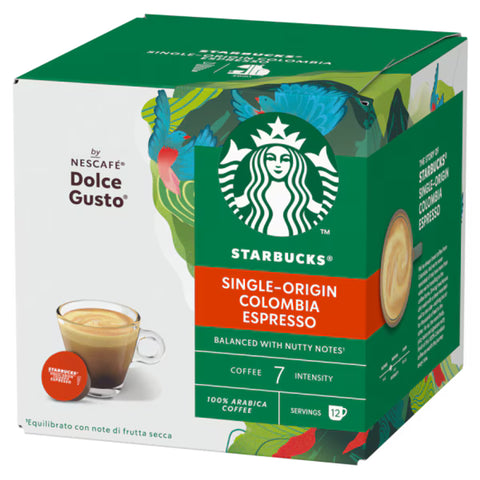 Starbucks Colombia Single Origin Dolce Gusto Coffee Capsules - 12 Capsules