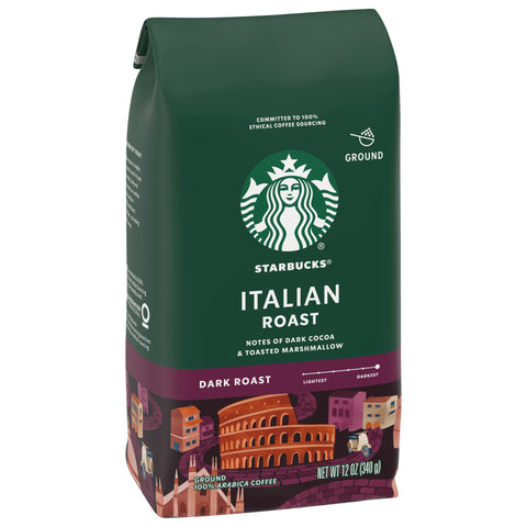 Starbucks Italian Dark Roast  100% Arabica Ground Coffee 340g