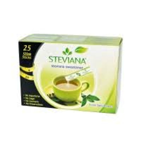 Steviana Sweetener From Stevia Leaves 25 Sachets