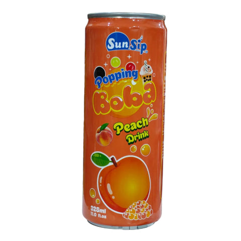 Sun Sip Popping Boba Peach Flavor Drink 325ml