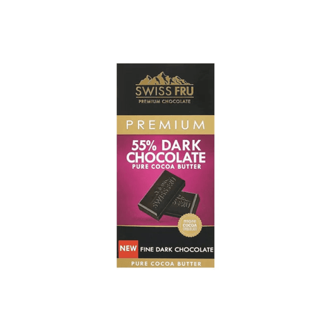Swiss Fru Premium 55% Dark Chocolate 80g - CAFELAX