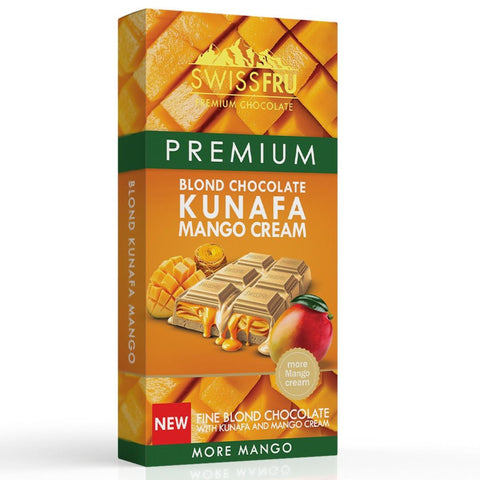 Swiss Fru Premium Blond Chocolate Kunafa Almond Cream Blond 150g‏