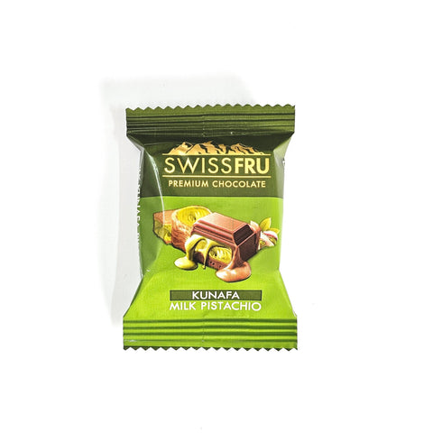 Swiss Fru Premium Chocolate Kunafa Milk Pistachio Cream - 1 Piece