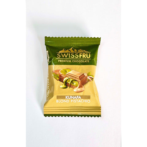 Swiss Fru Premium Chocolate Kunafa Pistachio Cream Blond - 1 Piece