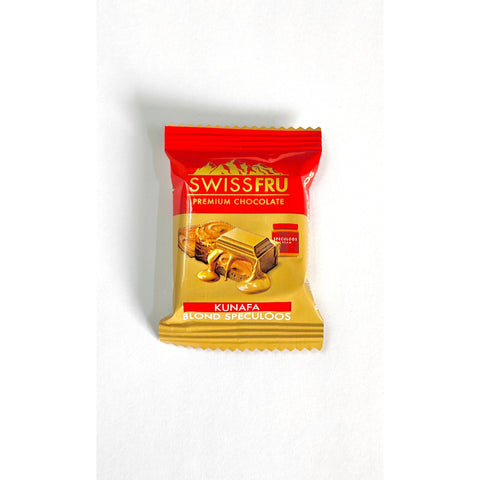 Swiss Fru Premium Chocolate Kunafa Speculoos Cream Blond - 1 Piece