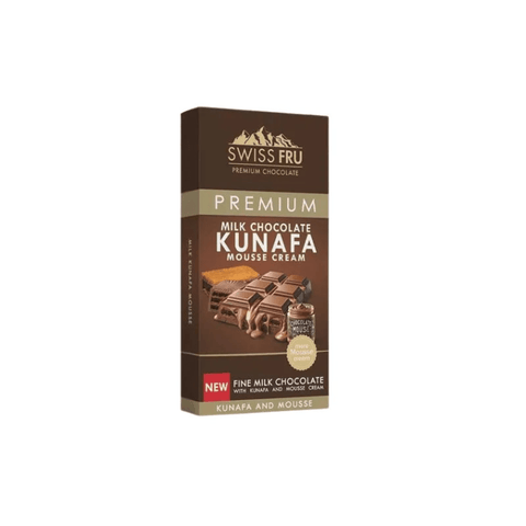 Swiss Fru Premium Kunafa Mousse Cream Milk Dubai Chocolate 150g - CAFELAX