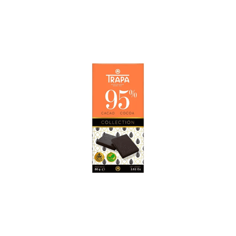 TRAPA Collection Chocolate BAR 95% 80g - CAFELAX