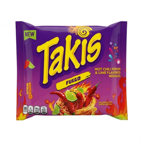 Takis Fuego Hot Chili Pepper & Lime Mexican Flavored Noodles 140g