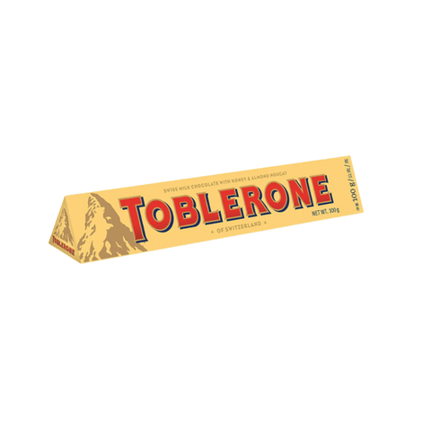 Toblerone Milk Chocolate With Honey & Almond Nogat 100 gm - CAFELAX