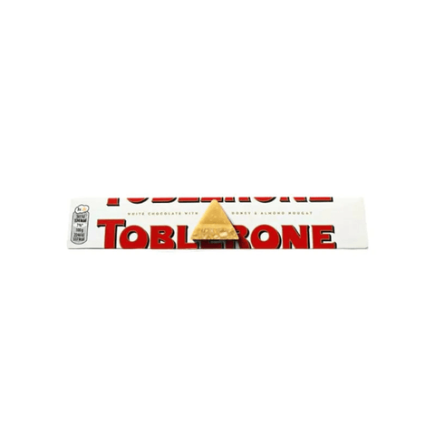 Toblerone white Chocolate With Honey & Almond Nogat 100 gm - CAFELAX
