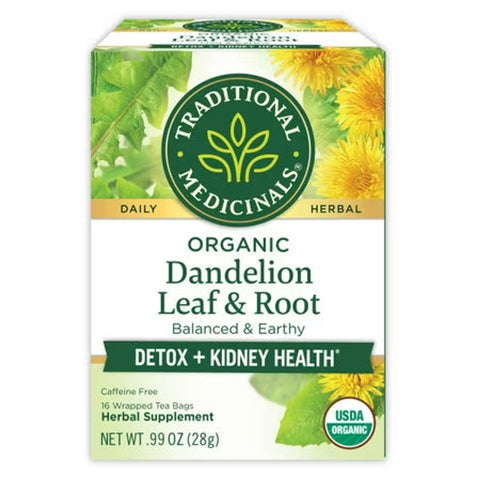 Traditional Medicinals Organic Dandelion Leaf & Root Detox + Kidney Health 28g