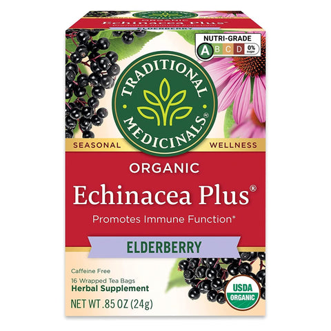 Traditional Medicinals Organic Echinacea Plus Elderberry Flavor 24g