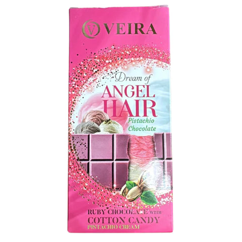 Veira Angel Hair Cotton Candy Ruby Chocolate With Pistachio Cream 165g