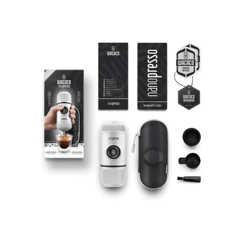 Wacaco Nanopresso Ground Espresso Maker With Protective Case - Chill White - CAFELAX