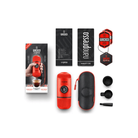 Wacaco Nanopresso Ground Espresso Maker With Protective Case - Lava Red - CAFELAX