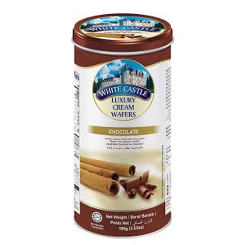 White Castle Luxury Wafers Rolls Chocolate Flavowerd 100g