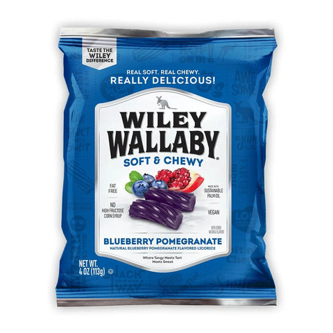 Wiley Wallaby Blueberry Pomegranate Licorice Flavored Candy 113g