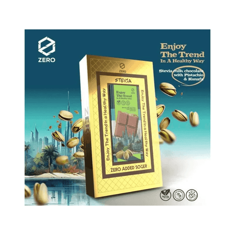 Zero Dubai Trend Chocolate - Chocolate With Pistachio Kunafa 100g - CAFELAX