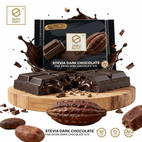 Zero Guilt Stevia Dark Chocolate & Fine Extra Dark Chocolate 75% 85g